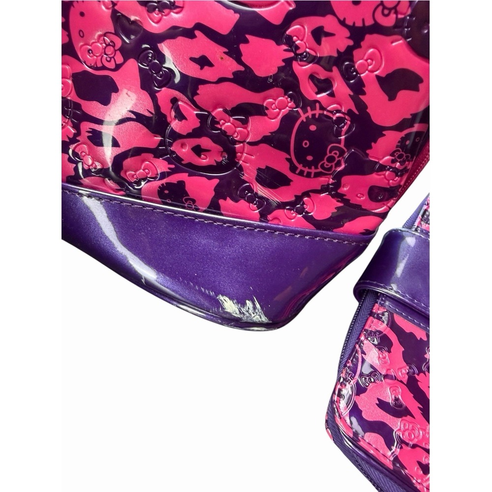 Loungefly Loves Hello Kitty Bowler Tote Bag Wallet Set Pink Purple RARE - Picture 13 of 16
